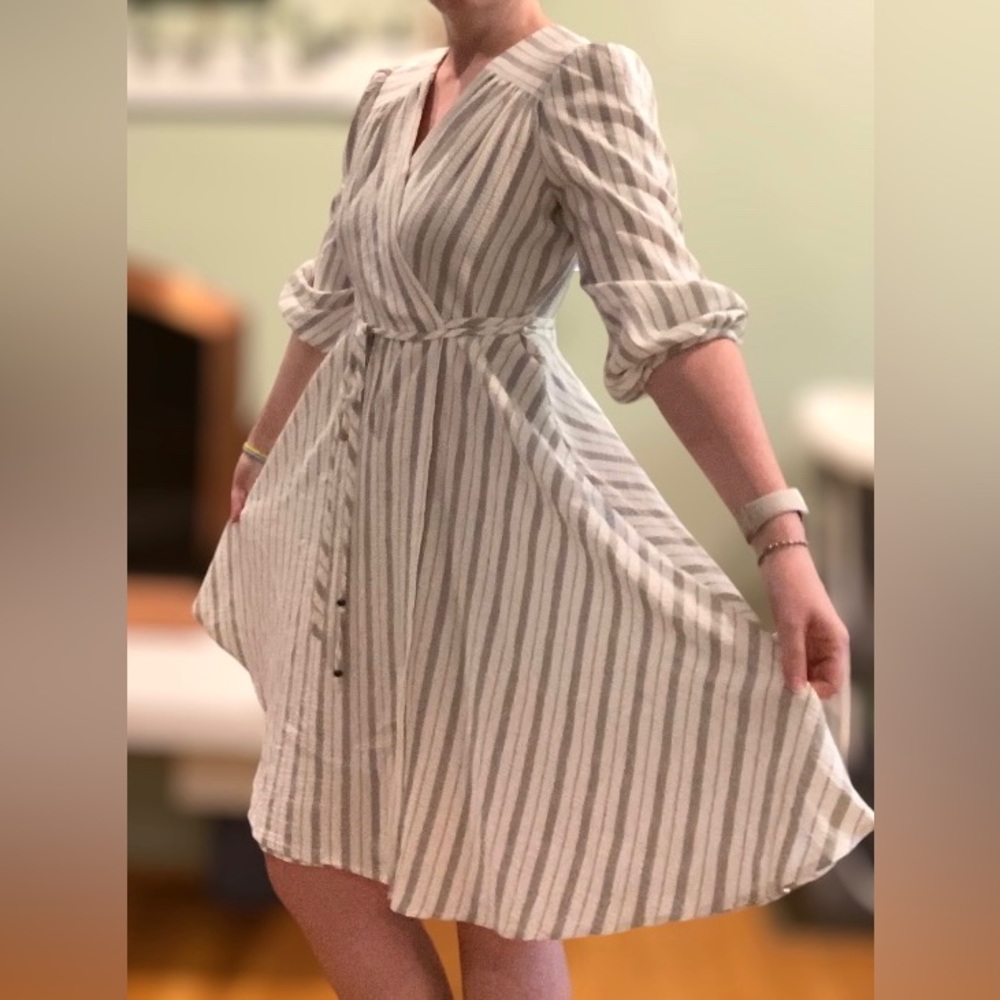 Calvin Klein || Faux-Wrap Dress